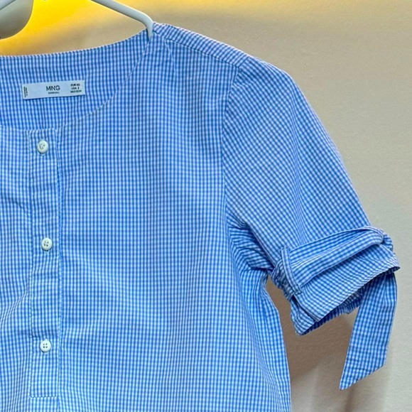 Mango Co-Ord Set Blue Striped Size 2 - Picture 2 of 3